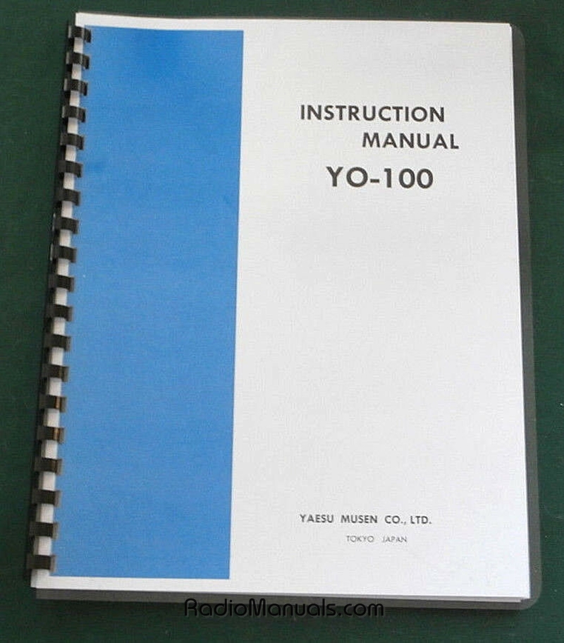 Yaesu YO-100 Instruction Manual